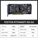 Yeston RTX 4060 RTX 4060 TI 8G Gaming Graphics Card 8G GDDR6 128-bit PCI-E 4.0 HDMI 8Pin Desktop Video Card placa de video