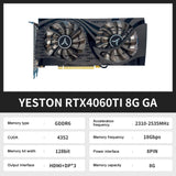 Yeston RTX 4060 RTX 4060 TI 8G Gaming Graphics Card 8G GDDR6 128-bit PCI-E 4.0 HDMI 8Pin Desktop Video Card placa de video