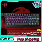 MADLIONS MAD 60HE Keyboard Magnetic Switch MAD68HE Rapid Trigger Wired Gaming Keyboard Hotswap Custom Keyboard Gamer Accessories