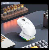 Attack Shark X6 PAW3395 Bluetooth Gaming Mouse , Tri-Mode Connection, RGB Touch Magnetic Charging Base, Macro Gaming Mouse