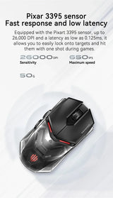 Redmagic gaming Mouse 1S Wired/Wireless/Bluetooth PAW3395 RGB Ergonomics Lightweight Driver Customization Gaming Mouse