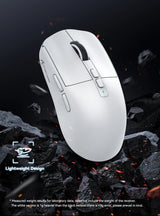 Attack Shark X6 PAW3395 Bluetooth Gaming Mouse , Tri-Mode Connection, RGB Touch Magnetic Charging Base, Macro Gaming Mouse