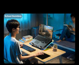 D11 Gaming Laptop Cooler 10 Fans Foldable Adjustable Notebook Stand Heat Dissipation Holder for 12-18'' Cooling Pad W/ RGB Light