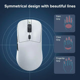 Kysona M617 8khz Wireless Bluetooth Lightweight Gaming Mouse PAW3395 26000DPI Low Latency Rechargeable Wired Gaming Mouse