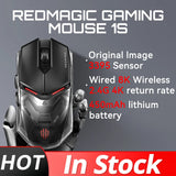 Redmagic gaming Mouse 1S Wired/Wireless/Bluetooth PAW3395 RGB Ergonomics Lightweight Driver Customization Gaming Mouse
