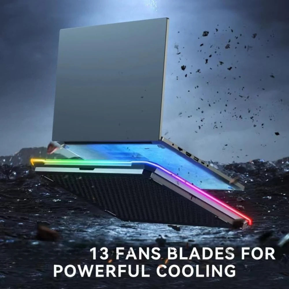 Laptop Cooling Pad Gaming Laptop Cooler, Laptop Fan Cooling Stand, 13 Quiet Cooling Fans for 15.6-17.3-Inch Laptops,