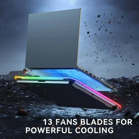 Laptop Cooling Pad Gaming Laptop Cooler, Laptop Fan Cooling Stand, 13 Quiet Cooling Fans for 15.6-17.3-Inch Laptops,