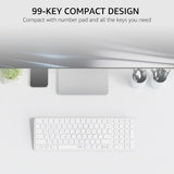 E9310M Wireless Keyboard, Multi-Device Bluetooth Keyboard with Number Pad, Low-Profile, Quiet Typing, 99-Key, Battery Powered, Support 4 Devices, Compatible W/ Windows, Linux, Chrome, Mac, Ipad