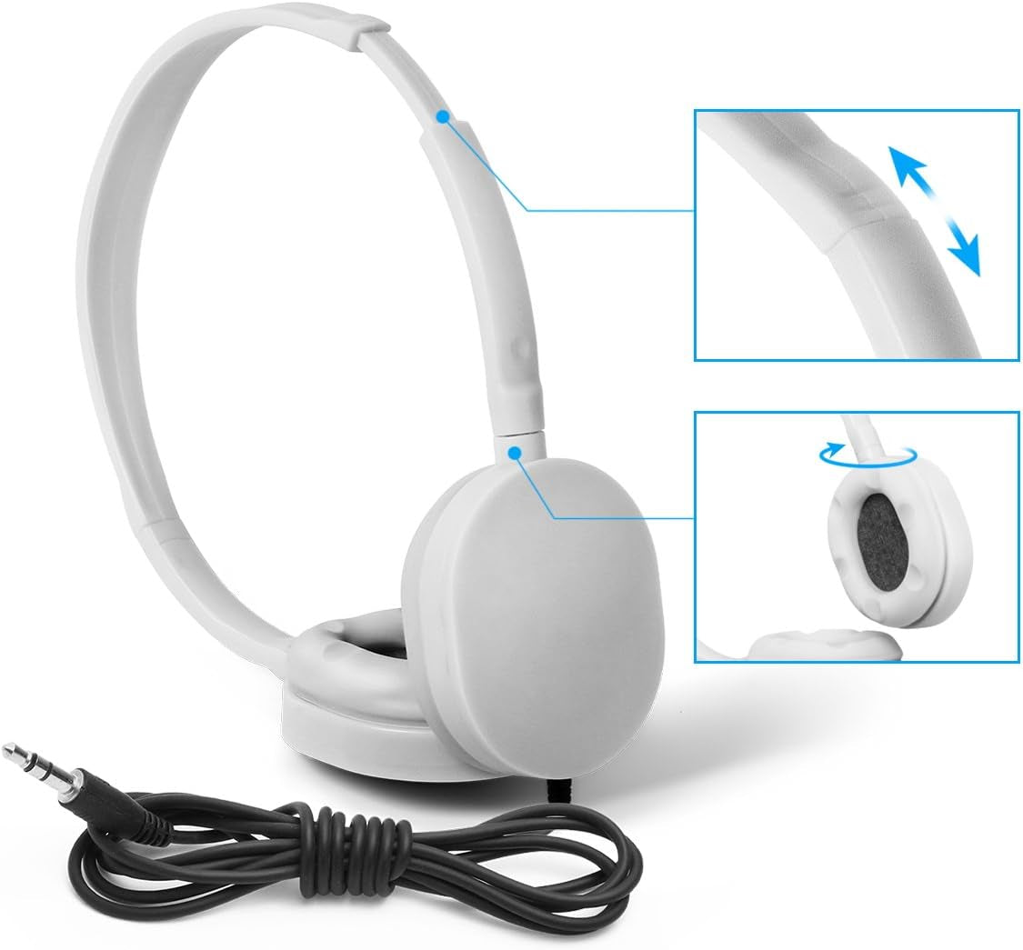 Wholesale Bulk Headphone,10 Packs School Headphones for Classsroom, for School, Airplane, Hospital, Students, Kids and Adults (Mixed Colors)