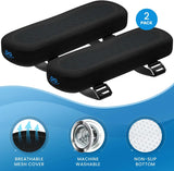 Armrest Chair Arm Covers Ergonomic Memory Foam Arm Rest Pads, Black, 2 Pack