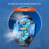 Universal Portable Dual Fan Rechargeable Mobile Phone Cooler Radiator Phone Cooling Fan for Iphone 15 Xiaomi 14 Samsung S24U