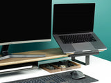 Laptop Stand Wood and Steel Macbook Pro Stand Wooden Laptop Riser Desk Shelf for Macbook