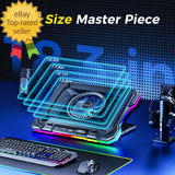 Gaming Laptop Cooling Pad with Powerful Cooler Fans RGB Lighting and Phone Holde