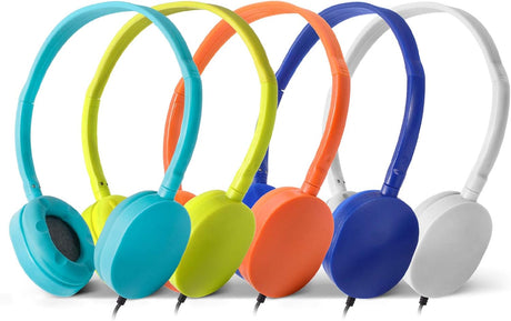 Wholesale Bulk Headphone,10 Packs School Headphones for Classsroom, for School, Airplane, Hospital, Students, Kids and Adults (Mixed Colors)