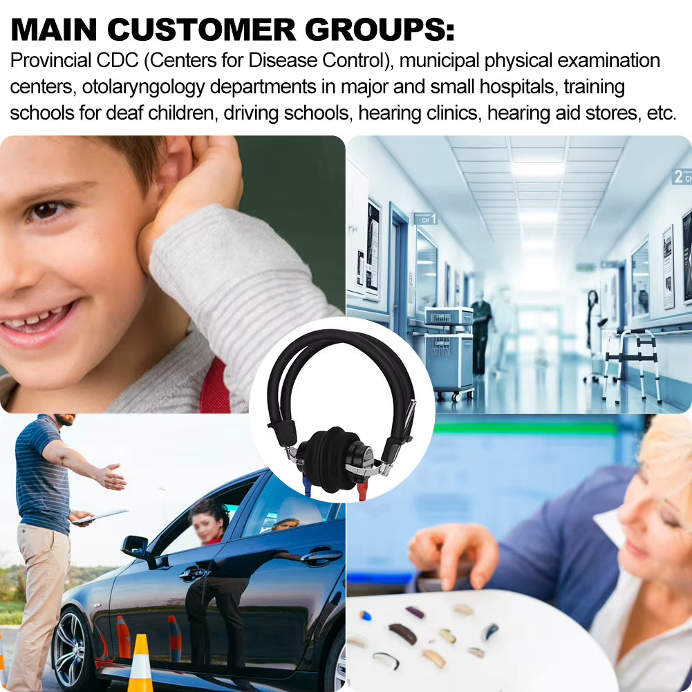 Audiometer Headphone High‑Sensitivity Air Conduction Audiometer Hearing Test Headphone High‑Sensitivity Audiometer Headphone