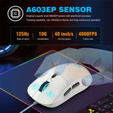 USB Wired Gaming Mouse,Usb Computer Mouse with 4 Adjustable DPI, RGB Backlit LED, Side Buttons, Ergonomic Design Mice for PC, Laptop, Windows, Mac, Vista, Linux, Gamer,White