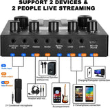 V8S Live Sound Card Podcast Equipment Live Broadcast DJ Device with BM800 Microphone Set for Music/Recording Live Streaming