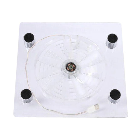 18.8X18.8Cm Laptop Cooling Pad, White Portable USB Powered Fan Cooling , Keep Laptop Cooling, Gift for Friends
