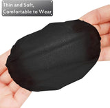 100 Pieces Headphone Ear Covers Disposable Earphone Sanitary Non-Woven Stretch Earpad Covers Fit for Most on Ear Headphones(11 Cm,Black)