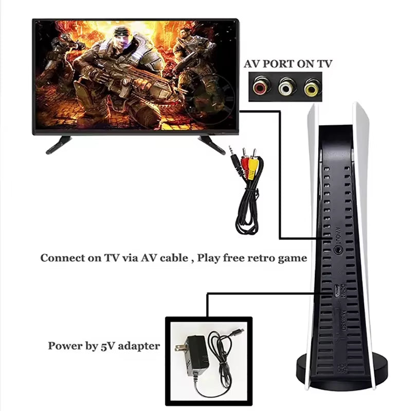 Gamestation 5 Console AV-OUT Home TV Game Console Game Station 5 200Games Double Handle EU/US/UK Plug