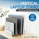 Vertical Laptop Stand Office Desk Accessories Laptop Organizer, Silver
