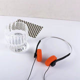 Personality over Ear Headphone Wired 3.5Mm Retro Feelings Headphone Vintage 80S 90S Walkman Headphone Photo Props