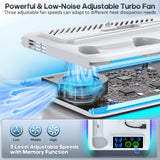 For PS5/PS5 Slim/Ps5 Pro Stand with Headphone Hook Cooling Stand & Controller Charging Station for PS5 with 3 Levels Cooling Fan