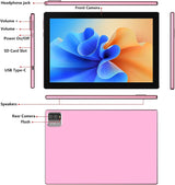 Android 13 Tablet with Keyboard, 10 Inch 2 in 1 Tablets, 12GB RAM+128GB ROM 2.0Ghz CPU Tableta, 2.4G/5G Wifi6 BT 5.0 Tablet PC, 1280*800 HD Tablet with Case Mouse Stylus Film, 6000Mah Battery Tablet