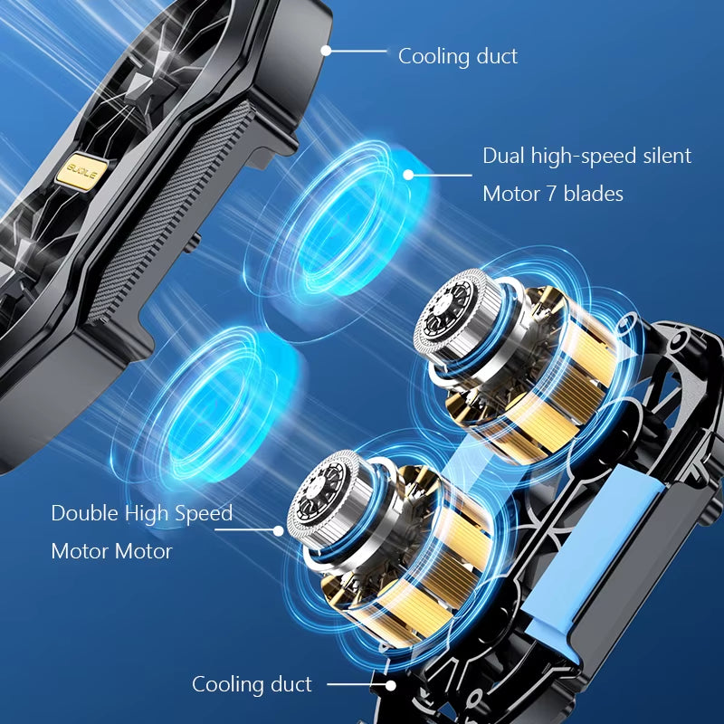 Universal Mini Mobile Phone Cooling Fan Radiator Turbo Hurricane Game Cooler Cell Phone Cool Heat Sink for Iphone-Samsung-Xiaomi