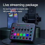 5-Channel Live Sound Card Audio Mixer F11 Professional Studio Recording Kit Podcast Accessories Parts DJ Recording Equipment
