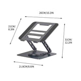 Clearance! Laptop Stand for Desk with 360° Rotating Base, Multi-Angle Adjustable Laptop Stands, Foldable Laptop Riser Compatible with 10 to 15.6 Inches PC Computer, White