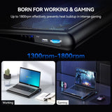 12 "-15.6" Laptop Cooler, Gaming Laptop Cooling Rack, Adjustable Wind Speed, 2 Usb-Powered Laptop Fan Cooling Pads