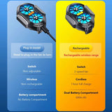 Universal Portable Dual Fan Rechargeable Mobile Phone Cooler Radiator Phone Cooling Fan for Iphone 15 Xiaomi 14 Samsung S24U