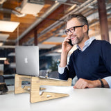 Wooden Laptop Stand,Vertical Laptop Stand for Desk,Wood Notebook Holder Mount Stand Compatible with Macbook Air Mac Pro, Chromebook, HP, DELL, Acer, Toshiba, Surface, Lenovo Etc