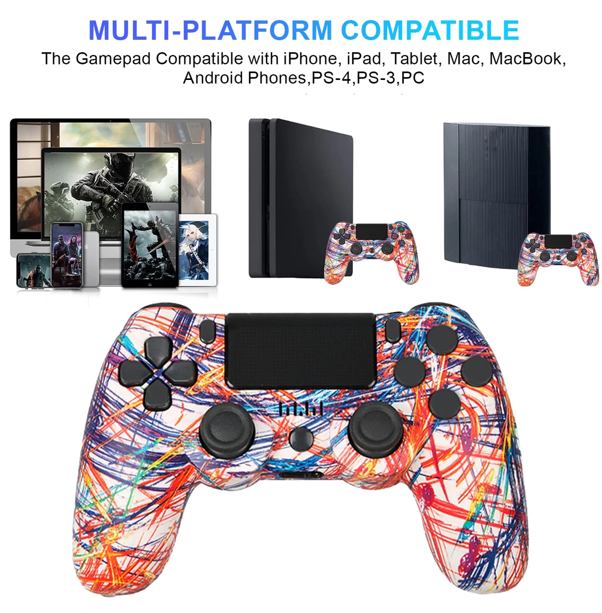 Wireless Controller Compatible with P4/P4 Pro/P4 Slim - Magma Red