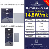 ODYSSEY Ⅱ 2Nd Generation 14.8W/MK Silicone Pad Thermal Pad CPU/GPU Graphics Card Motherboard Thermal Pad 84X45X4.0