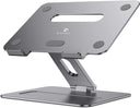Adjustable Macbook Laptop Stand for Desk | Ergonomic Aluminum Laptop Riser with Heat-Vent, Compatible for 10-17" Laptops, Space Grey