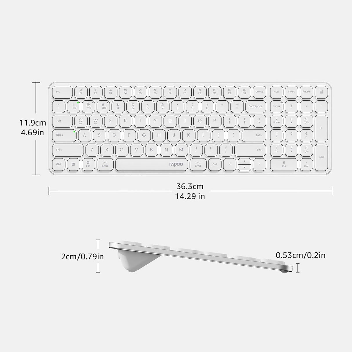 E9310M Wireless Keyboard, Multi-Device Bluetooth Keyboard with Number Pad, Low-Profile, Quiet Typing, 99-Key, Battery Powered, Support 4 Devices, Compatible W/ Windows, Linux, Chrome, Mac, Ipad