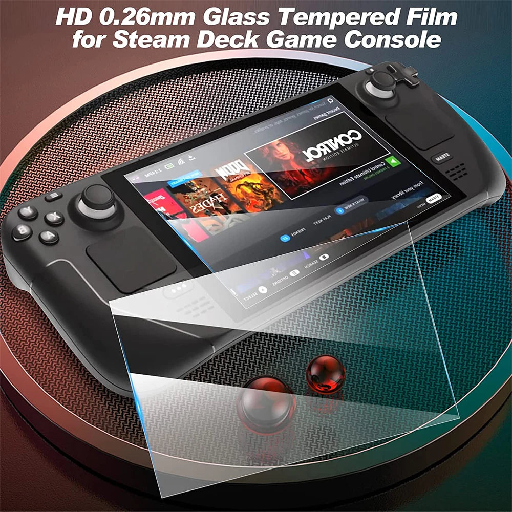 2 Pack Screen Protector Compatible with Steam Deck 2022 Tempered Glass Protective Screen for Steam Deck Screen Protector