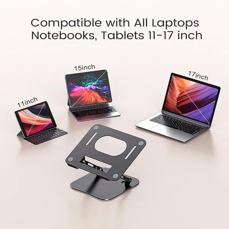 Laptop Stand for Desk, Aluminum Adjustable Stand of Laptop for Mac / HP / Dell
