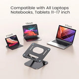 Laptop Stand for Desk, Aluminum Adjustable Stand of Laptop for Mac / HP / Dell