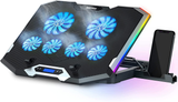 Topmate C11 Laptop Cooling Pad RGB Gaming Notebook Cooler, Laptop Fan Stand Adju